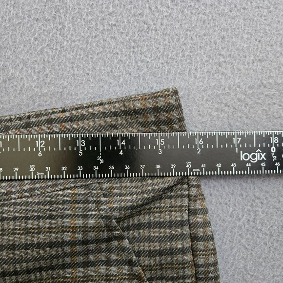 Democracy Women XS High Rise Plaid Pull-On Wide Leg Trousers - Picture 11 of 12